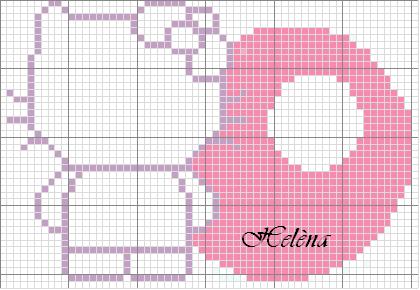 Schema punto croce O hello kitty
