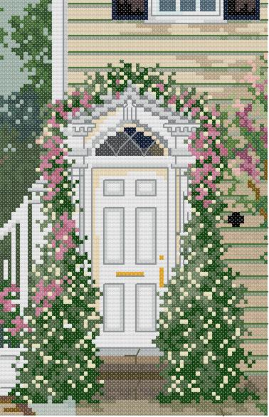 Schema punto croce Porta vittoriana