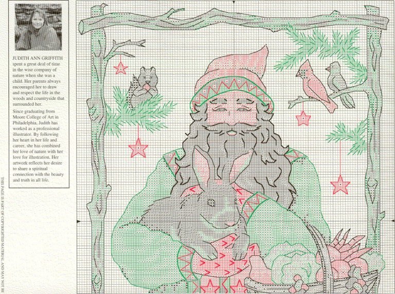 Schema punto croce Santa claus 1