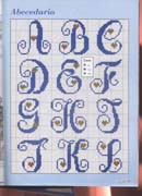 Schema punto croce abecedario cuori 1