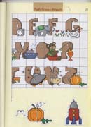 Schema punto croce alfabeto simpatico 2