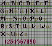 Schema punto croce alfabeto 10