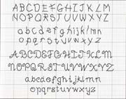 Schema punto croce alfabeto 11