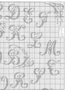 Schema punto croce Alfabeto Monocolore 2