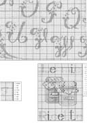 Schema punto croce Alfabeto Monocolore 3