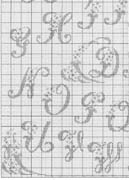 Schema punto croce Alfabeto Monocolore 4