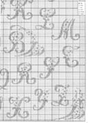 Schema punto croce Alfabeto Monocolore 5