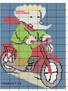 Schema punto croce Babar