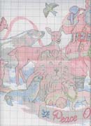 Schema punto croce Babbonatale Animali 2