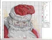 Schema punto croce Babbonatale Auguri 1