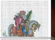 Schema punto croce Babbonatale Cavallo 1