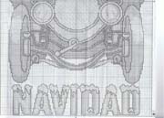 Schema punto croce Babbonatale Motorizzato 2