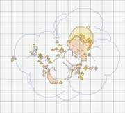Schema punto croce Bambino-nuvola