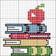 Schema punto croce Books Apple