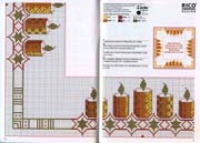 Schema punto croce bordo candele natale