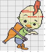 Schema punto croce chicken little