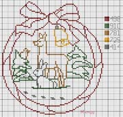 Schema punto croce corona