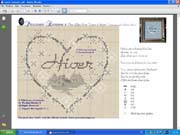 Schema punto croce cuore innevato