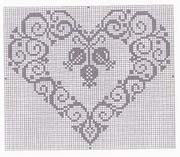 Schema punto croce cuori ghirlanda 3