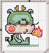 Schema punto croce draghetto