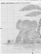 Schema punto croce elefante serpente 1