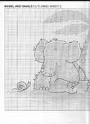 Schema punto croce elefante serpente 3