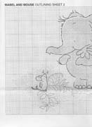 Schema punto croce elefante topo 3