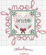 Schema punto croce fantasia natale 4