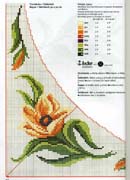Schema punto croce fiore giallo 1