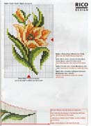 Schema punto croce fiore giallo 2