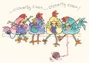 Schema punto croce galline ricamano