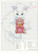 Schema punto croce gatto e baby