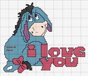 Schema punto croce hiho i love you