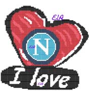 Schema punto croce i love napoli
