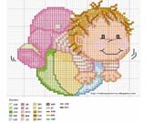 Schema punto croce menino