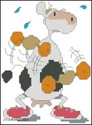 Schema punto croce mucca box