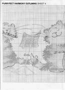 Schema punto croce musica gatti 3