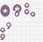 Schema punto croce numeri stella 2