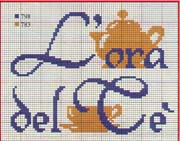 Schema punto croce ora del the