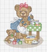 Schema punto croce orsa casalinga