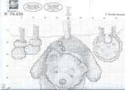 Schema punto croce orso appeso 1