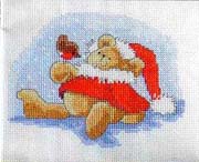 Schema punto croce orso natale 2