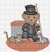 Schema punto croce orso spazzacamino