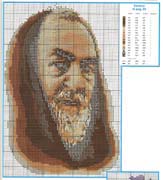 Schema punto croce padre pio