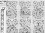 Schema punto croce palline natale 1