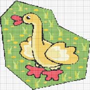 Schema punto croce papera