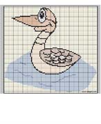 Schema punto croce paperella