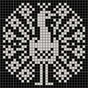 Schema punto croce pavone