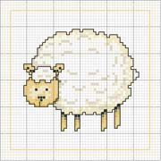Schema punto croce pecora