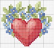 Schema punto croce san valentino